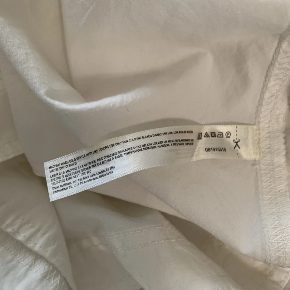 Anthropologie White Cut Out Dress XL New NWT Short Sleeve RARE SOLD OUT Cotton - Picture 10 of 11